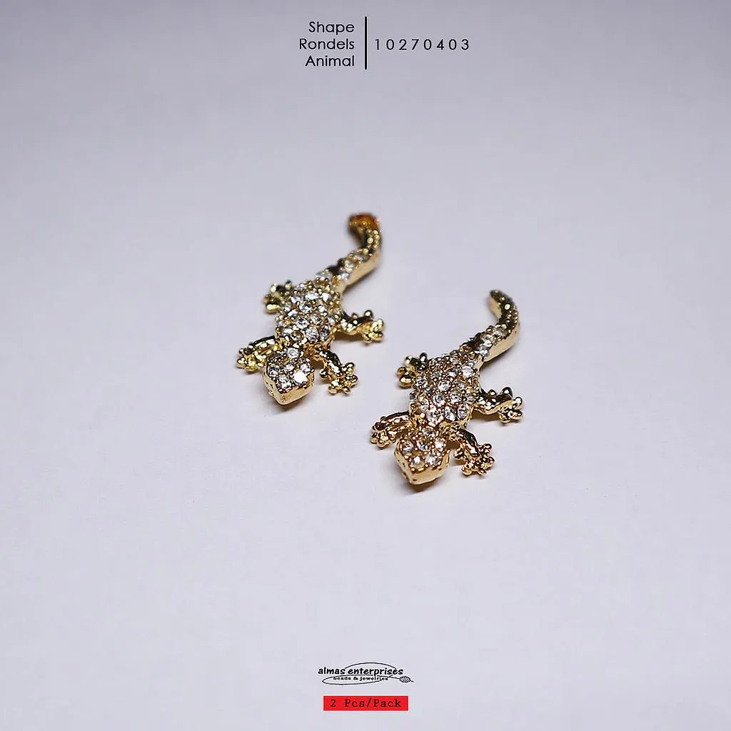 [11270403] Animal Shape Rondells/2pcs (Gold)
