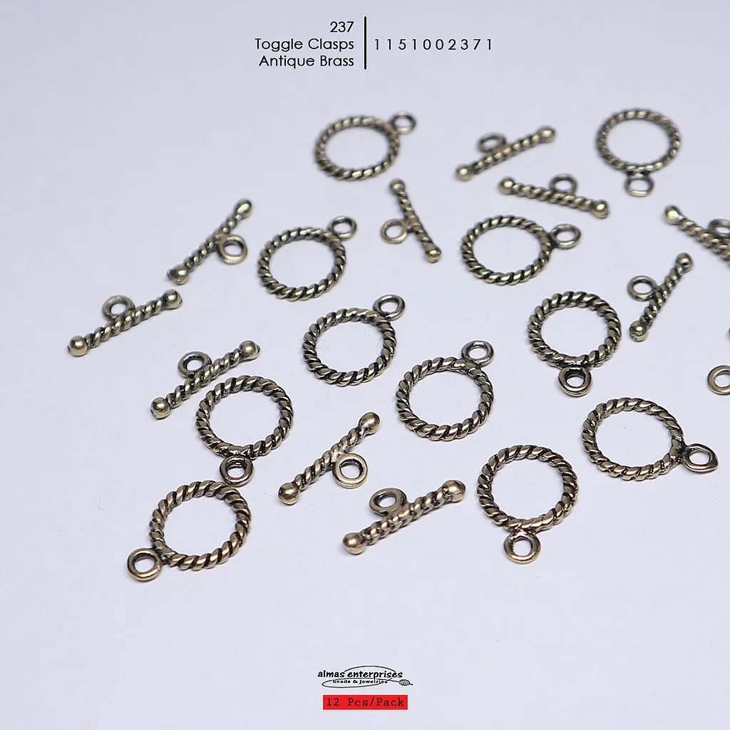 [1151002372] 237 Toggle Clasps/12pair (AntiqSilver)