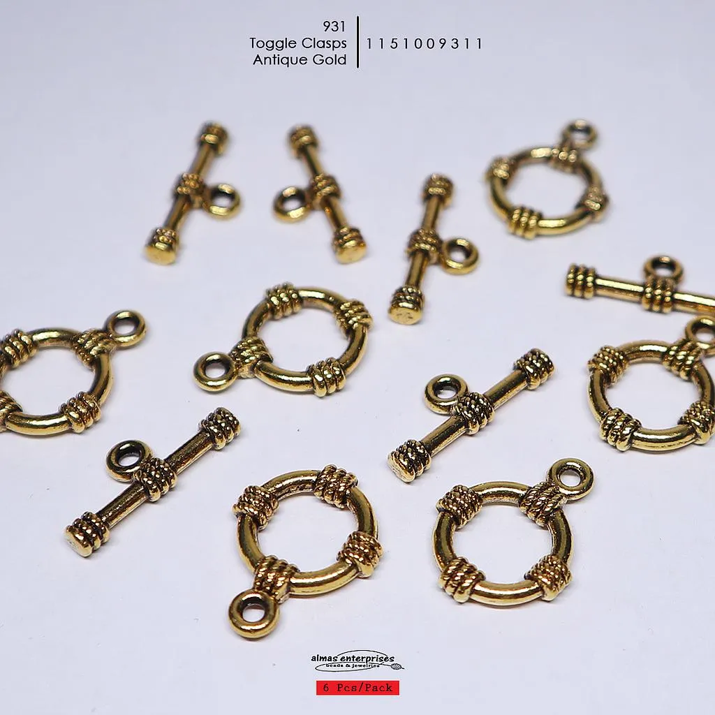 [1151009311] 931 Toggle Clasps/6pair (AntiqGold)