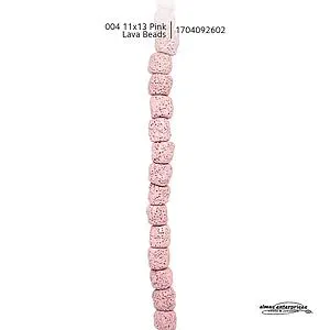 [1704092602] 004 11x13 Pink Lava Beads