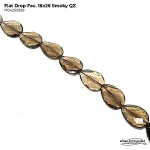 [1704200329] Flat Drop Fac 18x25 Smoky Qz
