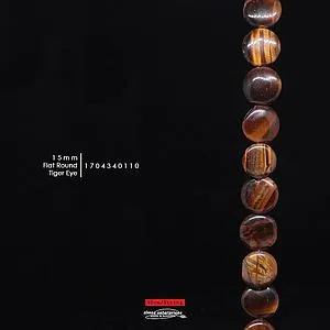 [1704340110] Flat Rd 15mm Tiger Eye