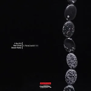 [1704340111] Flat Oval 18x25 Snow Flake