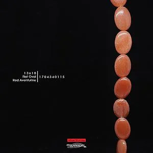 [1704340115] Flat Oval 13x18 Red Aventurine