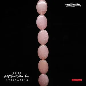[1704340116] Flat Oval 13x18 Pink Opal