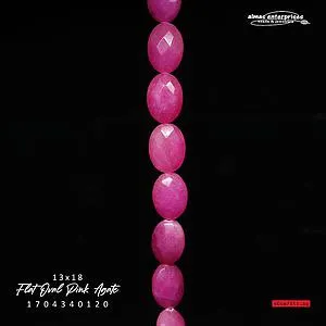 [1704340120] Flat Ovl Fac 13x18 Pink Agate