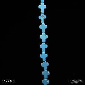 [1704600101] Cross 8x10 Stab Turquoise