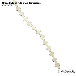 [1704600102] Cross 8x10 White Stab Turq