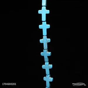 [1704600201] Cross 12x16 Stab Turquoise