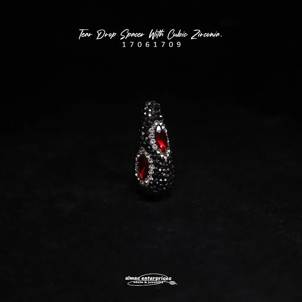 [17061709] Tear Drop Spacer With CZ