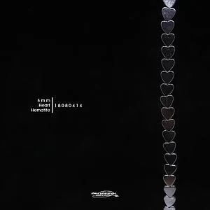 [18080414] Heart 6mm Hematite