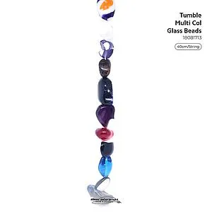 [18081713] Tumble Multi Col Glass Beads