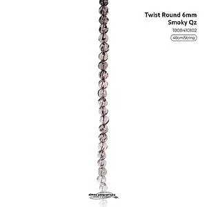 [1808410102] Twist Rd 6mm Smoky Qz