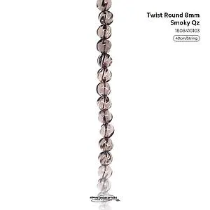 [1808410103] Twist Rd 8mm Smoky Qz