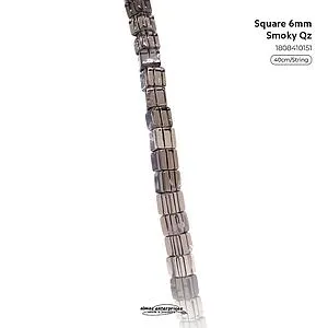 [1808410151] Square 6mm Smoky Qz