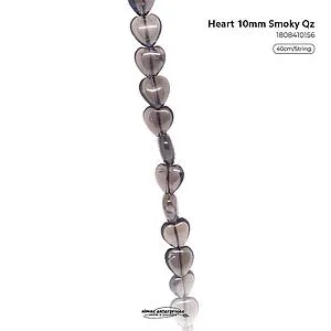 [1808410156] Heart 10mm Smoky Qz