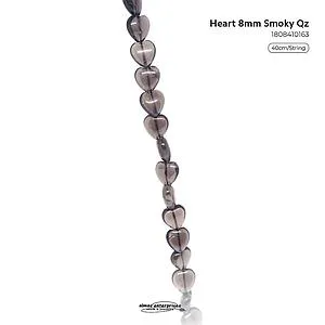 [1808410163] Heart 8mm Smoky Qz