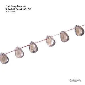 [1808410165] Flat Drop Fac Sidedrill Smoky Qz 58
