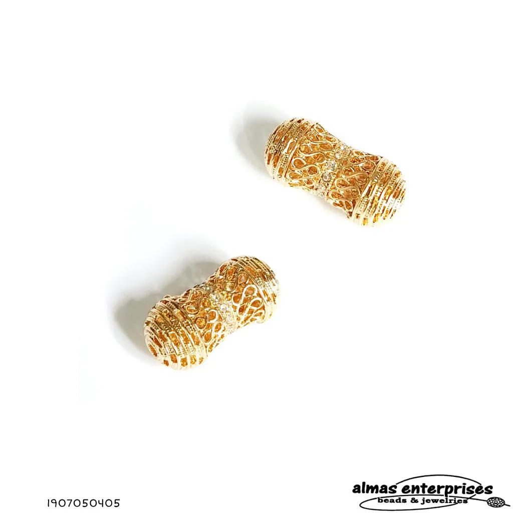 [1907050405] No.11 Big Beads With CZ Gold