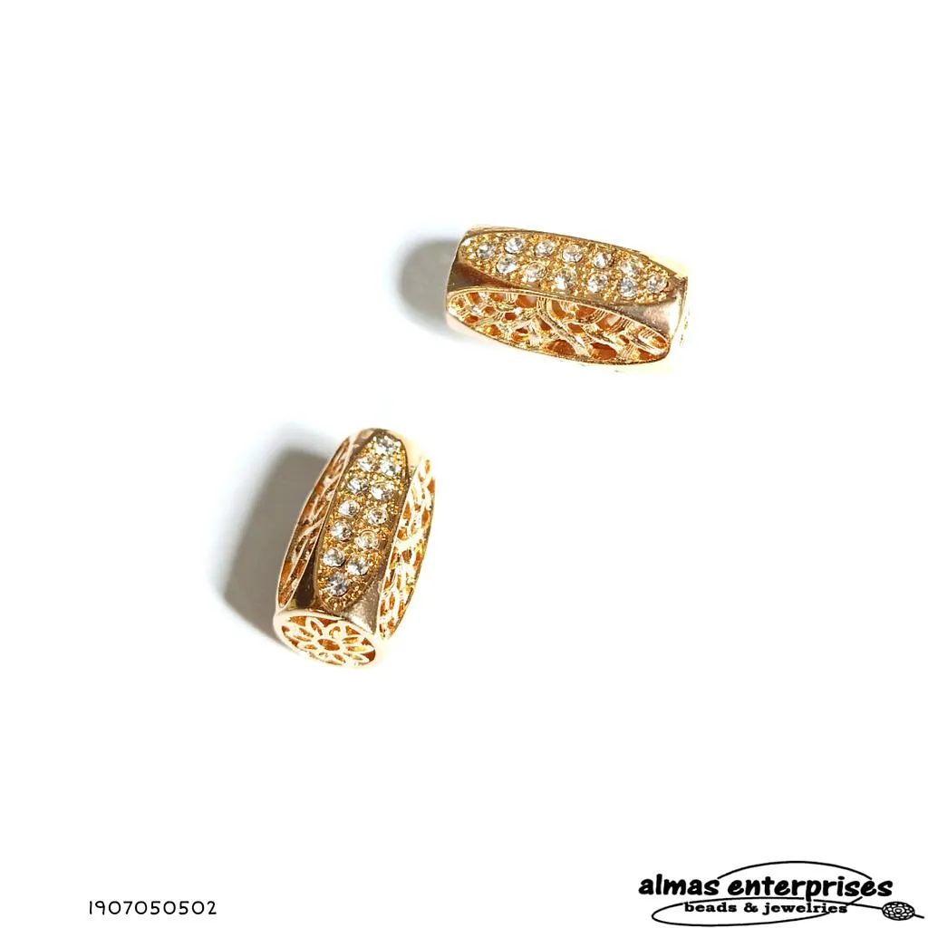 [1907050502] No.13 Big Beads With CZ Gold