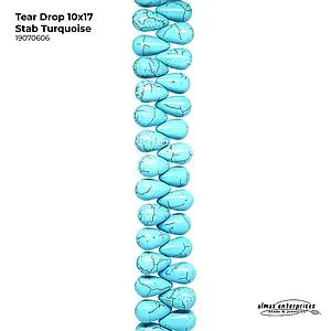 [19070606] Tear Drop 10x17 Stab Turquoise