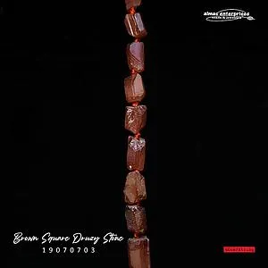 [19070703] Brown Sq Druzy Stone