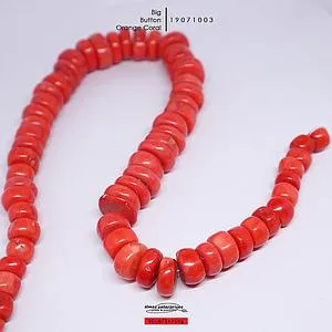 [19071003] Big Button Orange Coral