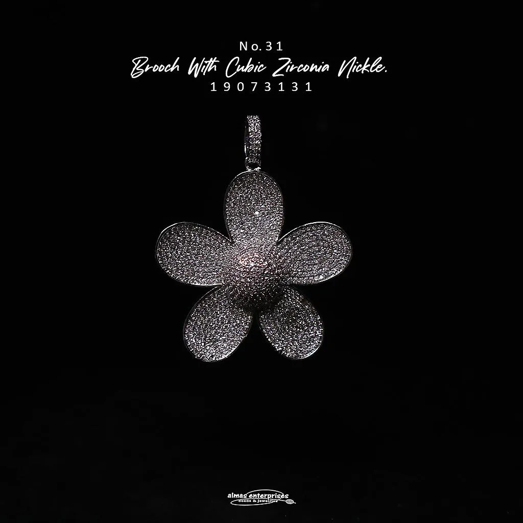 [19073131] No.31 Brooch With CZ NC