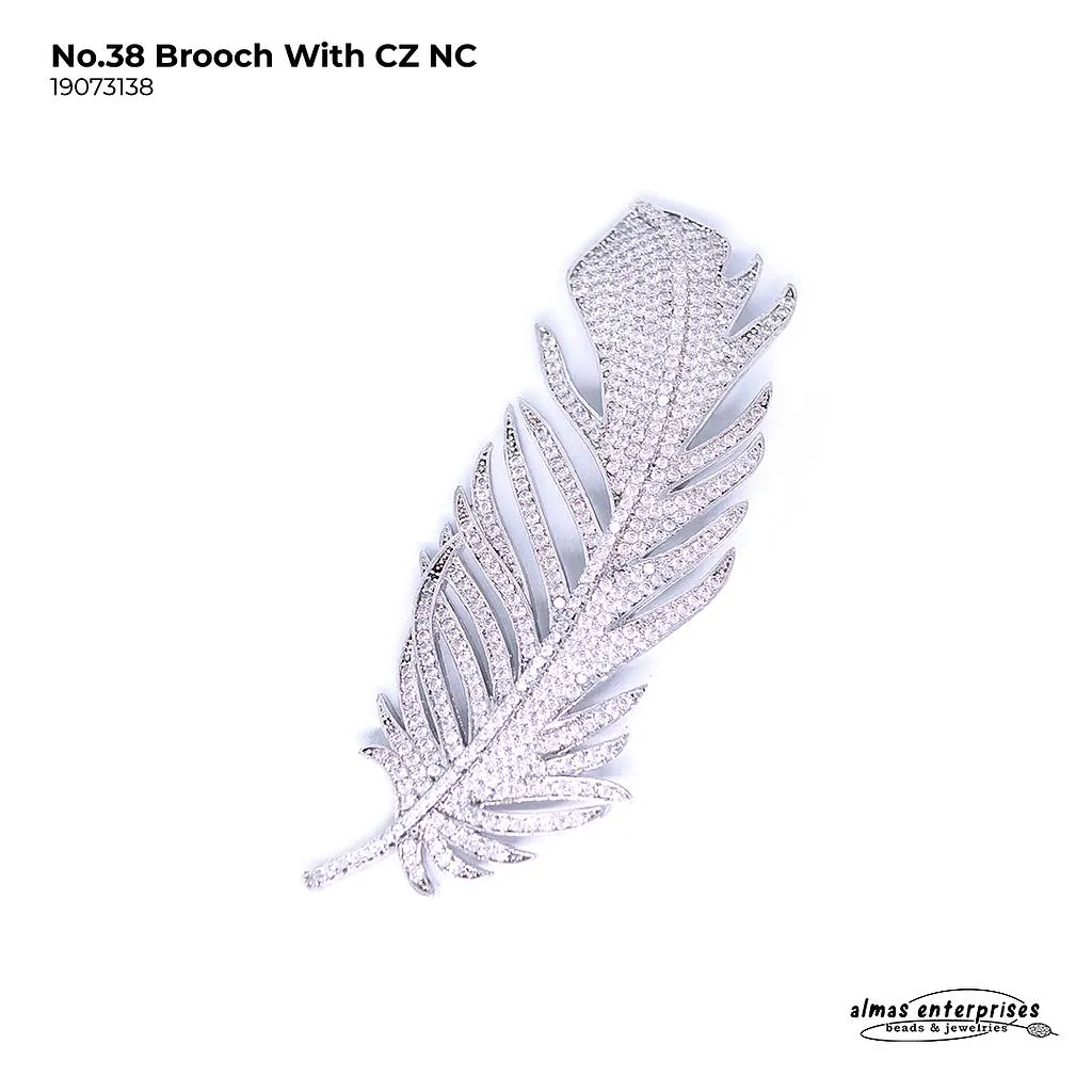 [19073138] No.38 Brooch With CZ NC
