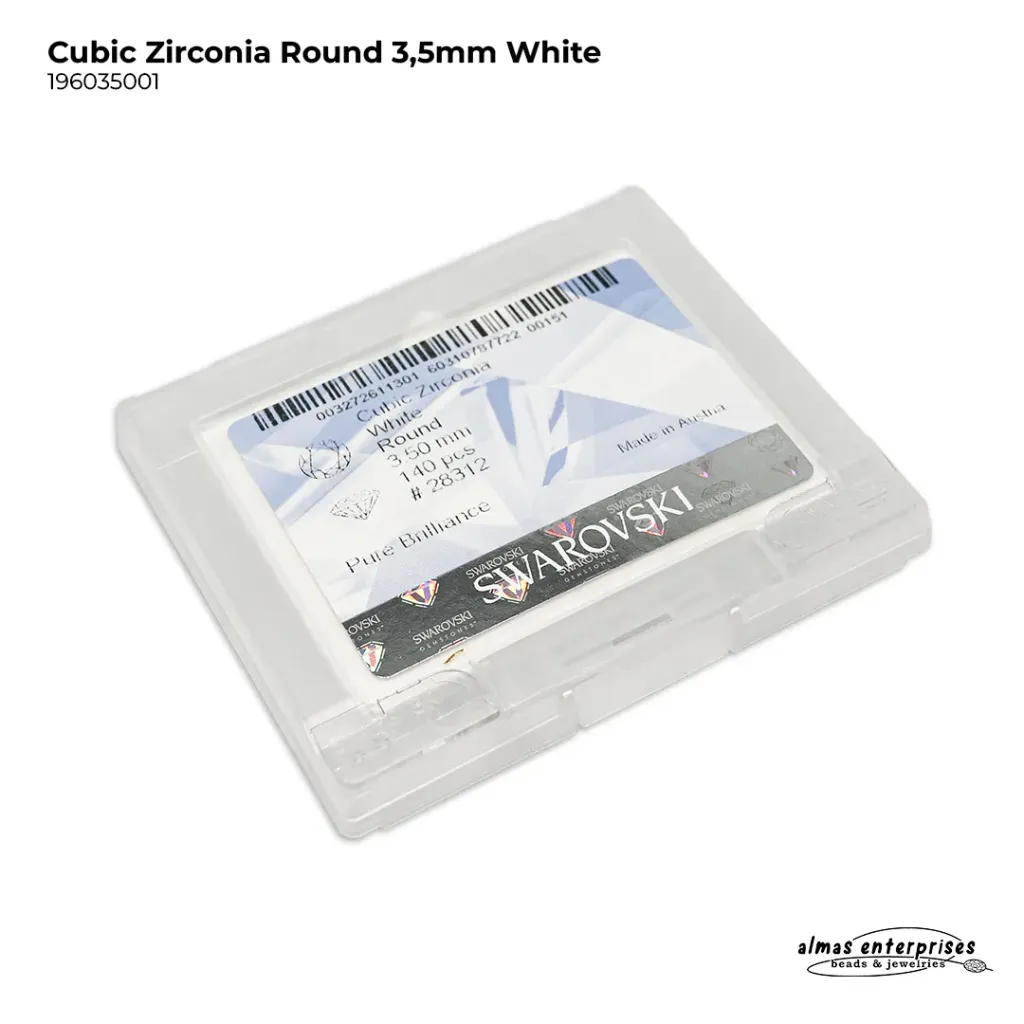 [196035001] Cubic Zirconia Round 3,5mm White