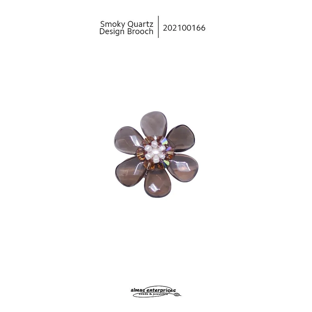 [202100166] Design Brooch Smoky QZ