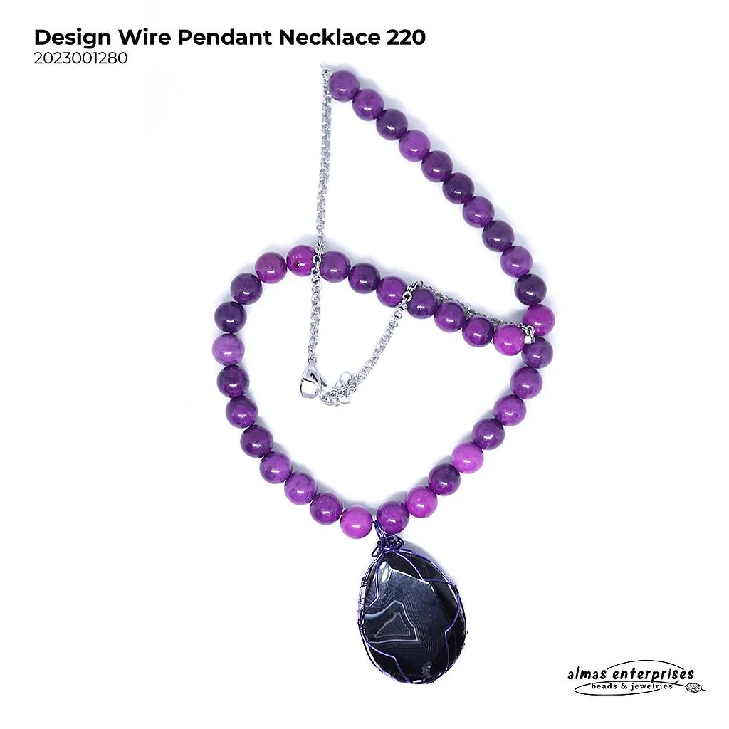 [2023001280] Design Wire Pendant Necklace 220
