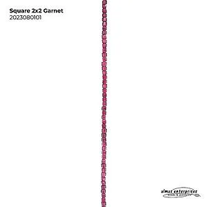 [2023080101] Square 2x2mm Garnet