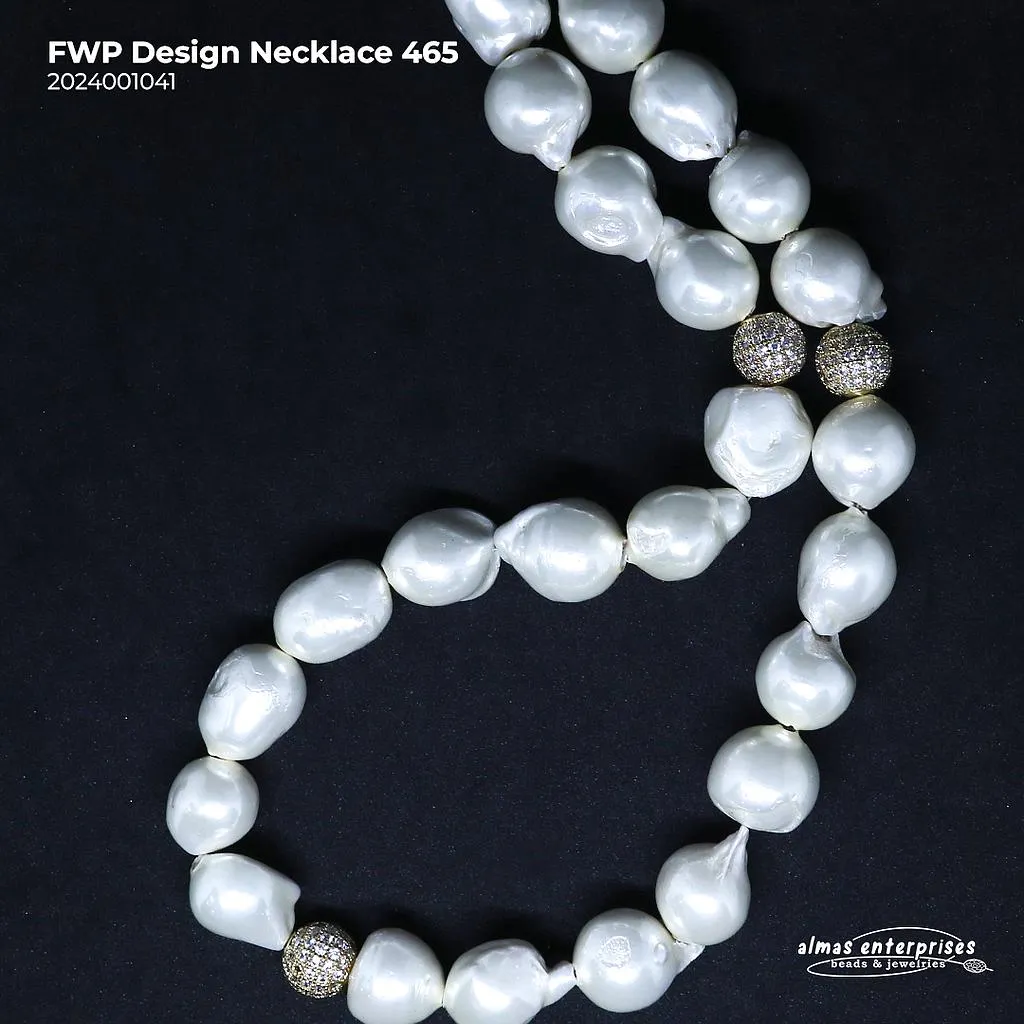 [2024001041] Melting Shellpearl Design Necklace