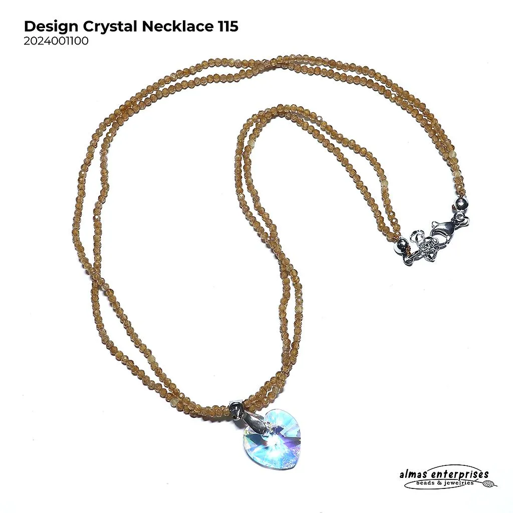 [2024001100] Design Crystal Necklace 115