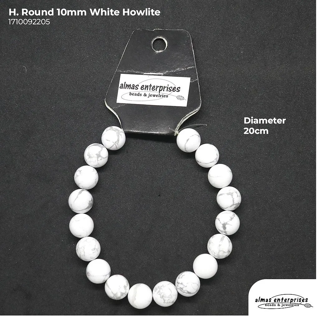 [1710091905] H. Round White Howlite (4mm)