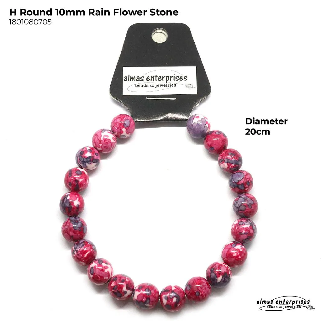 [1801080405] H.Round Rain Flower Stone (4mm)