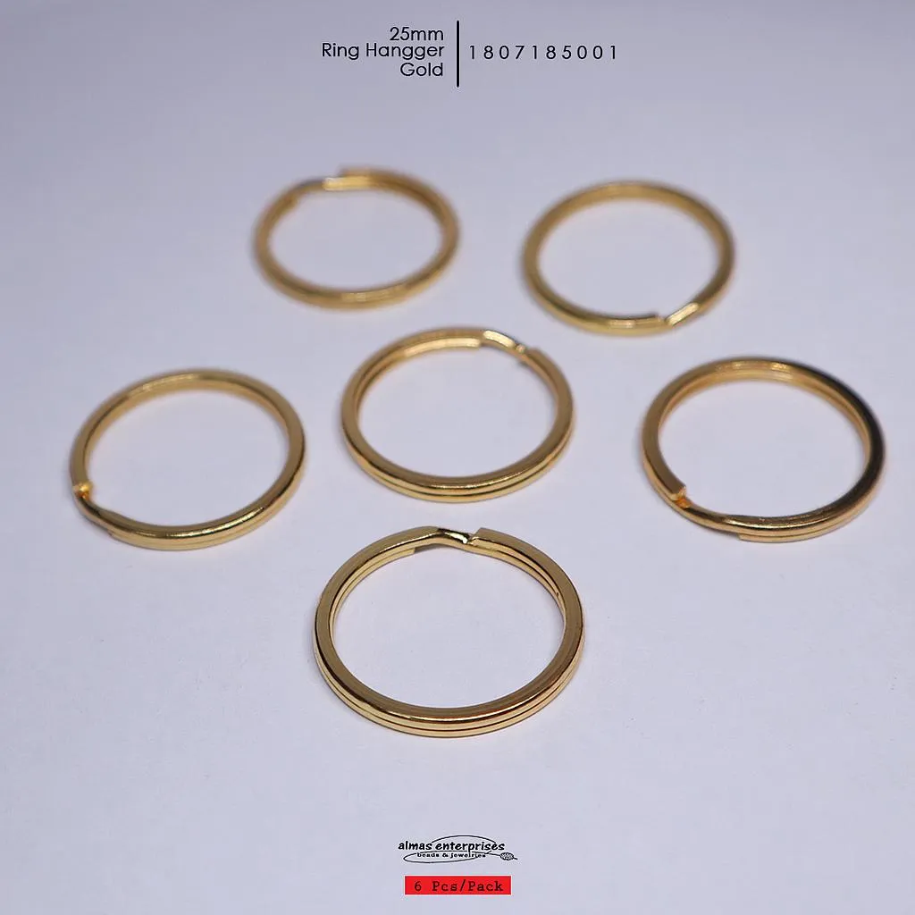 [1807185001] 25mm Ring Hanger/6 (Gold)