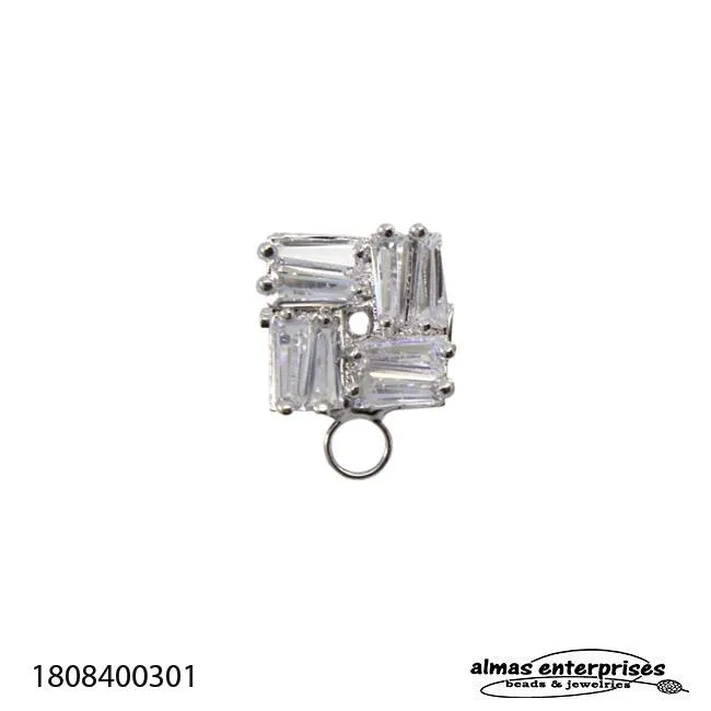[1808400302] No.3 Brooch With CZ (Gold)