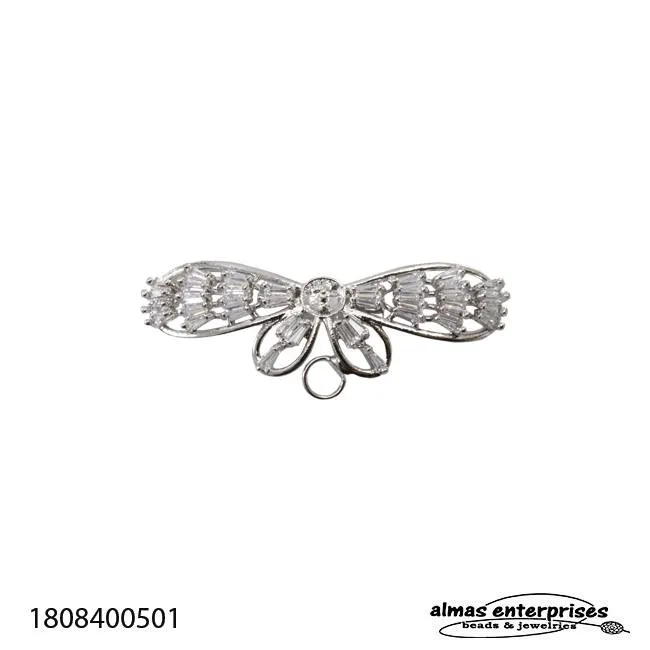 [1808400502] No.5 Brooch With CZ (Gold)
