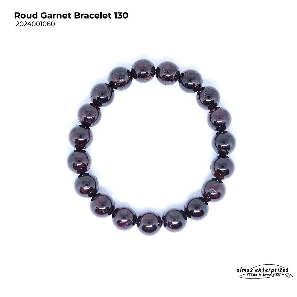 [2024001062] Design Round Garnet Bracelet (6mm)