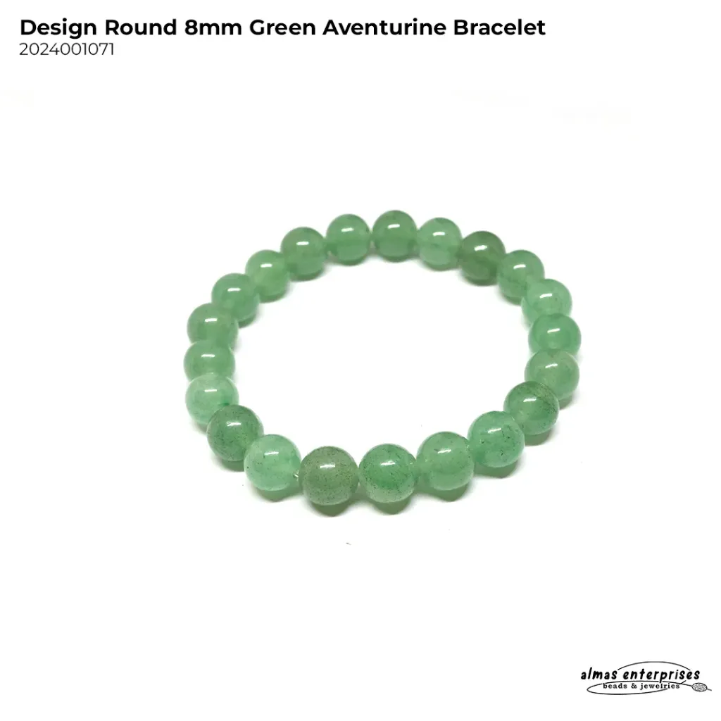 [2024001072] Design Round Green Aventurine Bracelet (6mm)