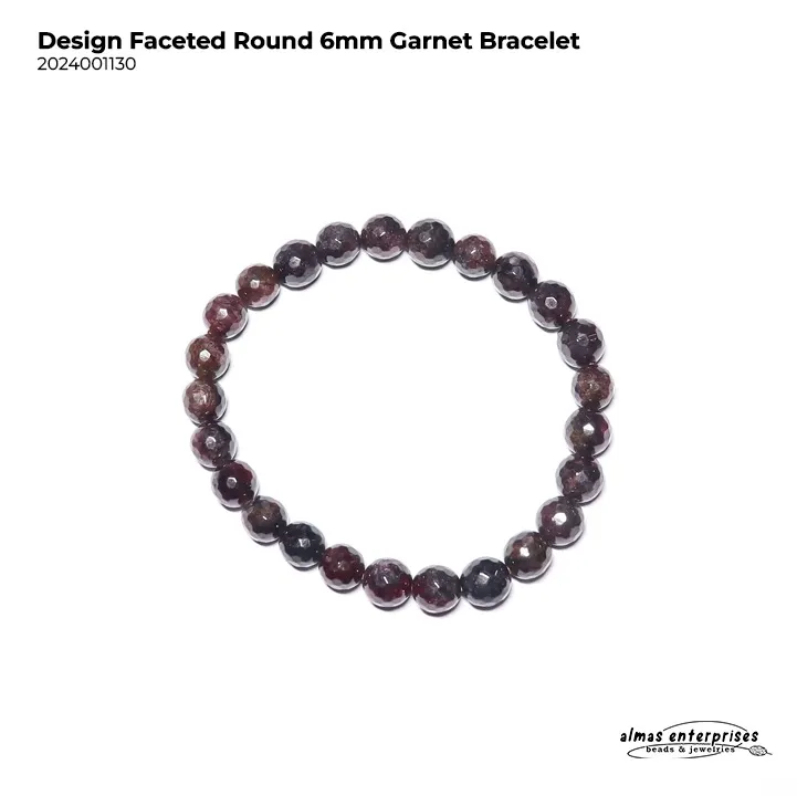 [2024001130] Design Fac.Rd Garnet Bracelet (6mm)
