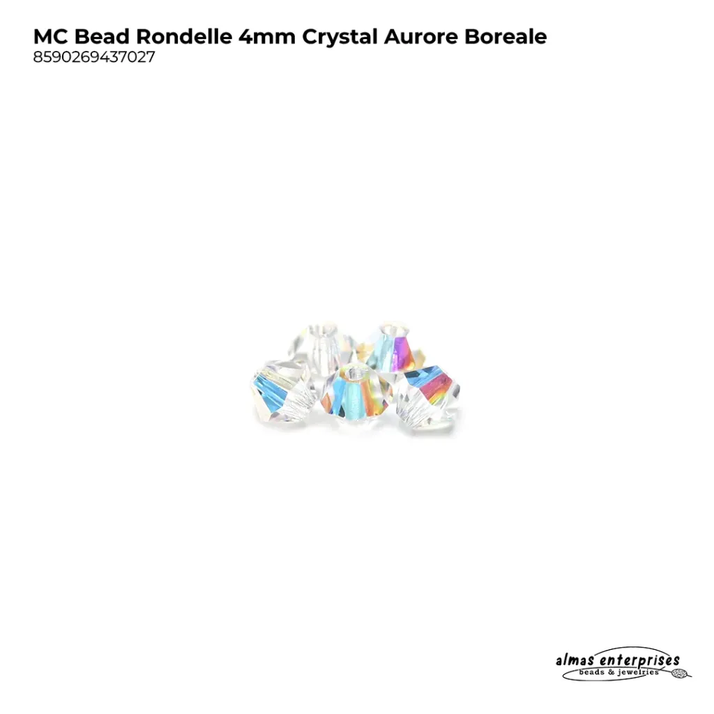 MC Bead Rondelle 4mm Crystal AB
