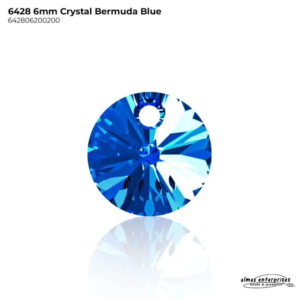 6428 6mm CRY.BERMUDA BLUE