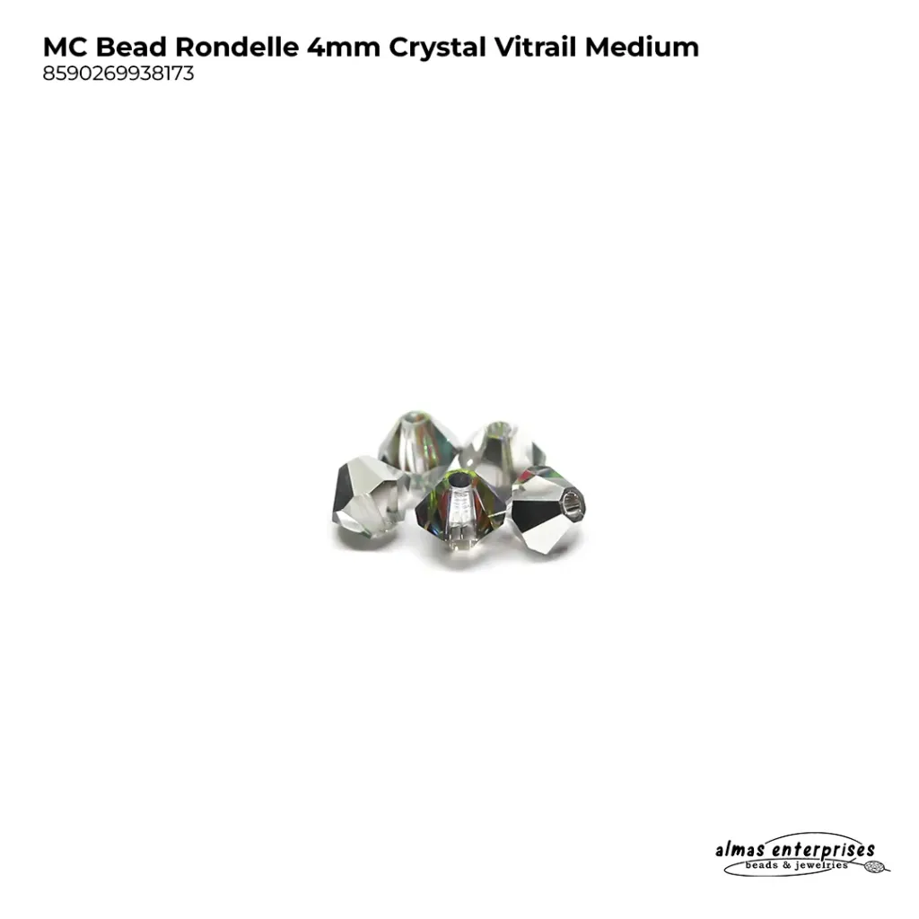 MC Bead Rondelle 4mm Crystal Vitrail Medium