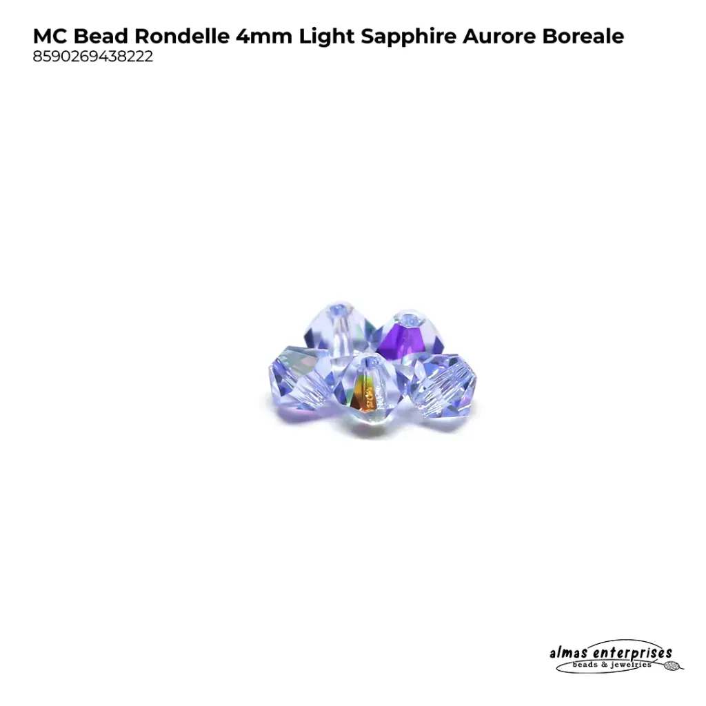 MC Bead Rondelle 4mm Lt.Sapph AB