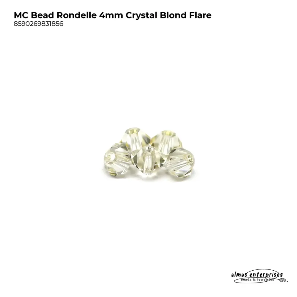 MC Bead Rondelle 4mm Crystal Blond Flare