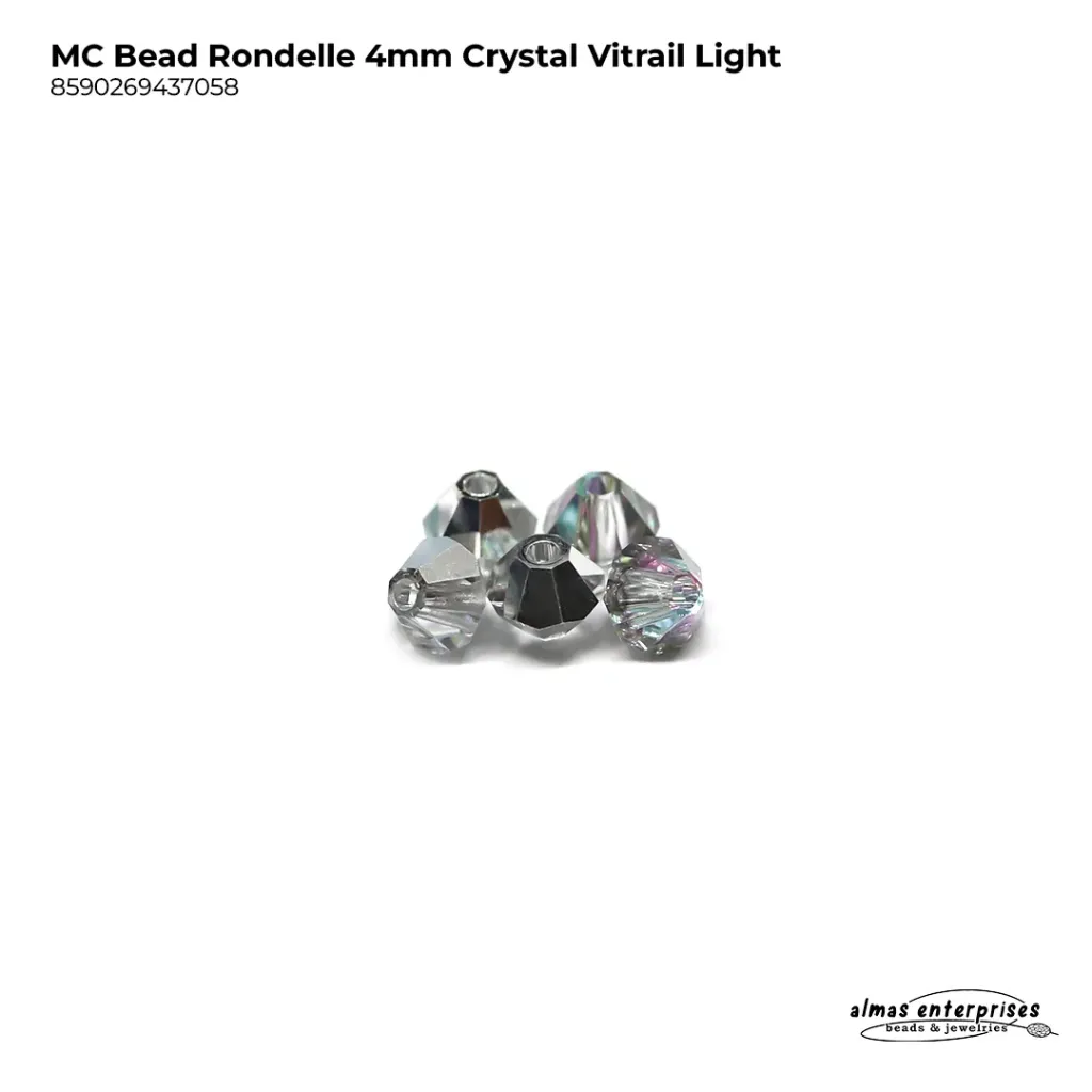 MC Bead Rondelle 4mm Crystal VL