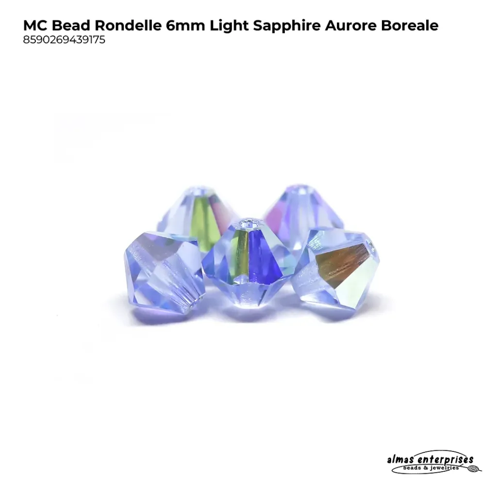 MC Bead Rondelle 6mm Lt.Sapph AB